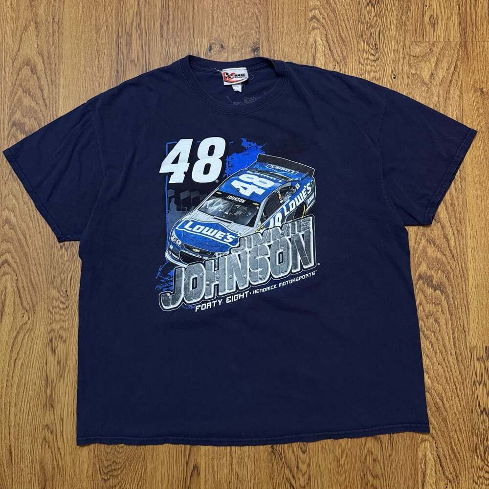Vintage Y2K Chase Authentics Jimmie Johnson #48 Lowe’s Nascar T Shirt XL